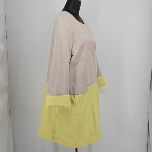 Tahari Marisol Colorblock Collarless Coat Size XL - Picture 4 of 9